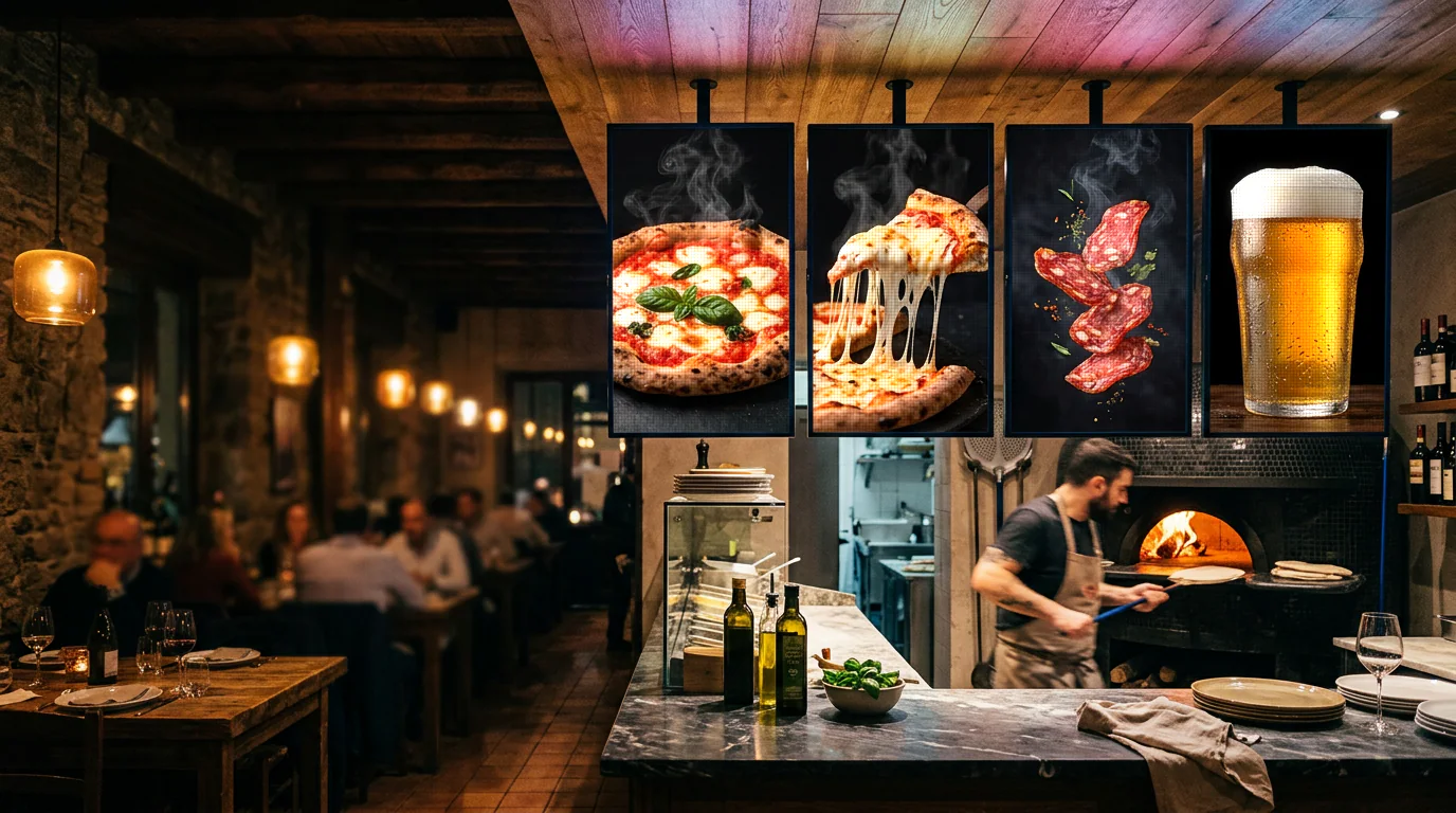 Ledwall Omegaled per il settore Food e Beverage