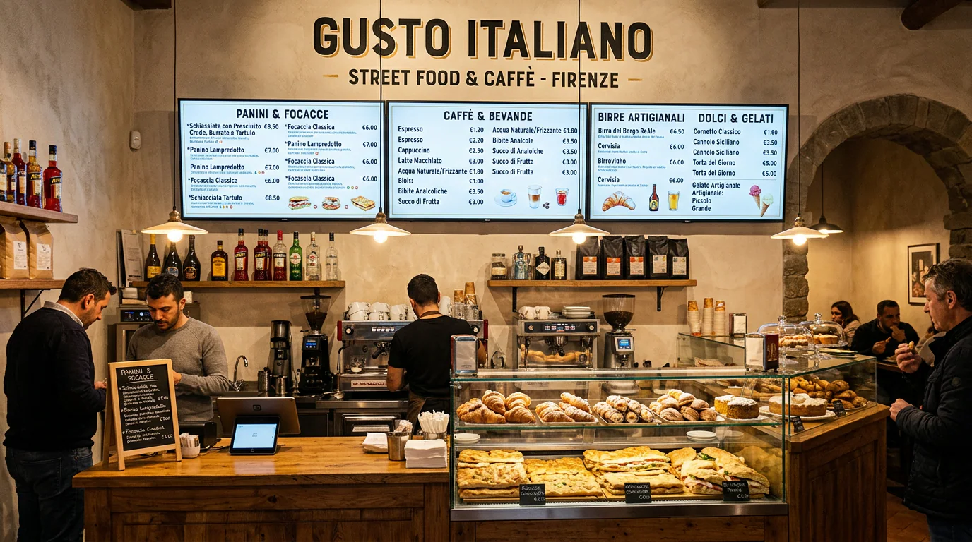 Menu Board LCD Digitale — Indoor – Omegaled