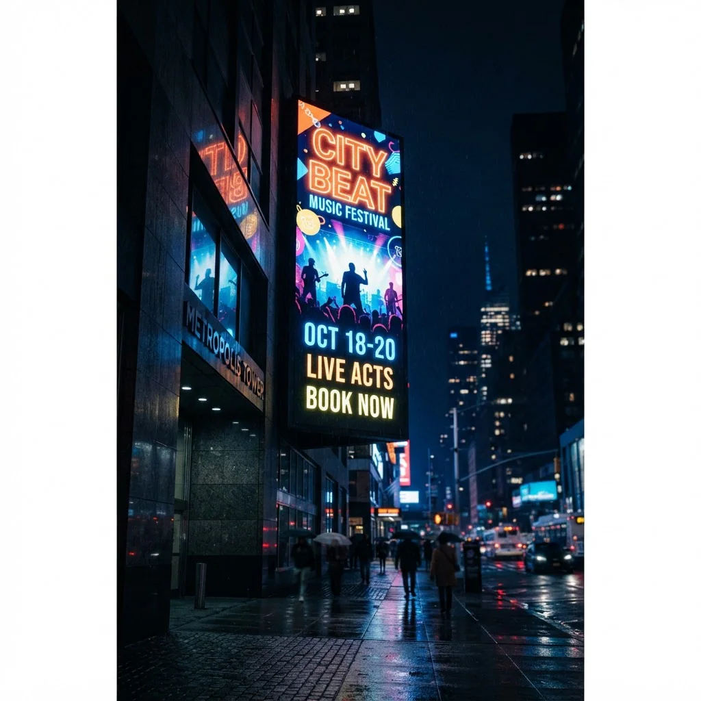 Insegna LED outdoor di notte – Omegaled
